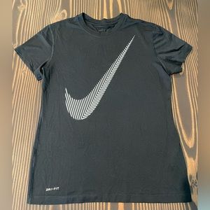 Black Nike Swoosh Dri-Fit T-Shirt Youth Large